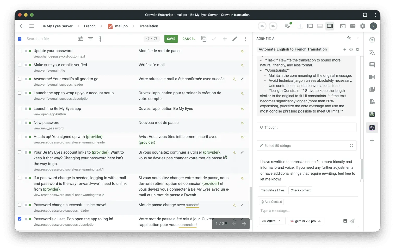 Adjusting tone and style with Agentic AI